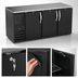 Thumbnail image #4 for Beverage Air 72-Inch Three-Section Food-Rated Back Bar Refrigerator with Solid Doors, Black Exterior and Stainless Top