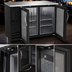 Thumbnail image #4 for Beverage Air BB48HC-FG-B Two-Section Food-Rated Back Bar Refrigerator with Glass Doors, 48 Inch, Black Exterior