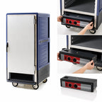 Thumbnail image #4 for Metro C5 Insulation Armour C537-HFS-L-BU 3/4-Height Mobile Heated Holding Cabinet, Insulated Solid Door, 27 Full-Size Sheet Pan Capacity