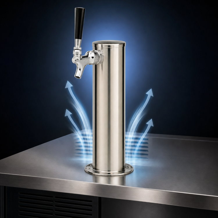 Product image #4 for Micro Matic USA D4743T Countertop Air-Cooled Single-Faucet Draft Beer Tower