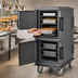 Thumbnail image #5 for Cambro Ultra Camcart Heated Top Door Only 2-Compartment Front-Loading Food Pan Carrier, Granite Gray, 110V