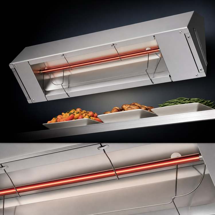 Product image #4 for Hatco Glo-Ray 48-Inch High-Watt Unlighted Infrared Stainless Steel Strip Heater