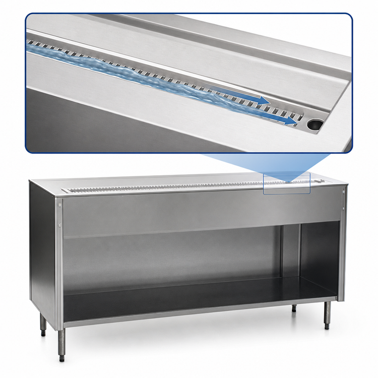 Product image #4 for Spec-Master 63-1/2-Inch Stainless Steel Beverage Urn Stand with Open Shelf