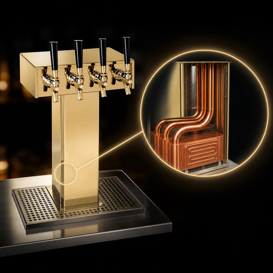 Copper Coolant Lines and Cold Block