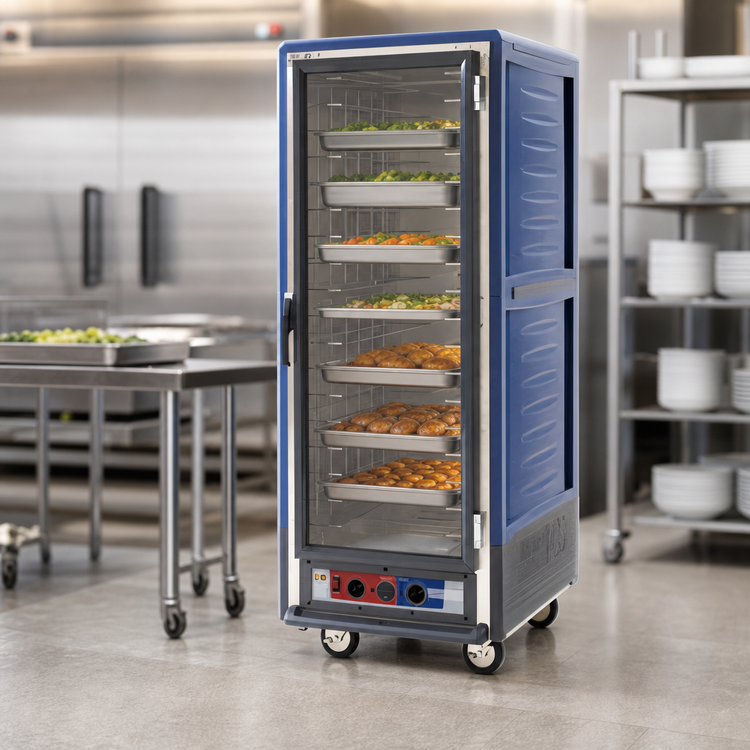 Product image #4 for Metro C5 3 Series Mobile Moisture Heated Holding & Proofing Cabinet, Full Height, Clear Door, Blue