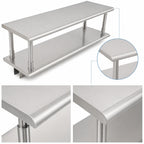 Thumbnail image #4 for Eagle Group PTS-1872-2 72-Inch x 18-Inch Stainless Steel Wall-Mounted Pass-Thru Shelf With Overshelf