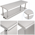 Thumbnail image #4 for Eagle 72-Inch x 18-Inch Stainless Steel Pass-Thru Shelf With Overshelf