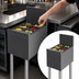 Thumbnail image #4 for Top Shelf TS Series Modular Insulated Underbar Bottle Storage Bin, Open Chest, with 8 Condiment Cups, 12 Inch W x 18-9/16 Inch D