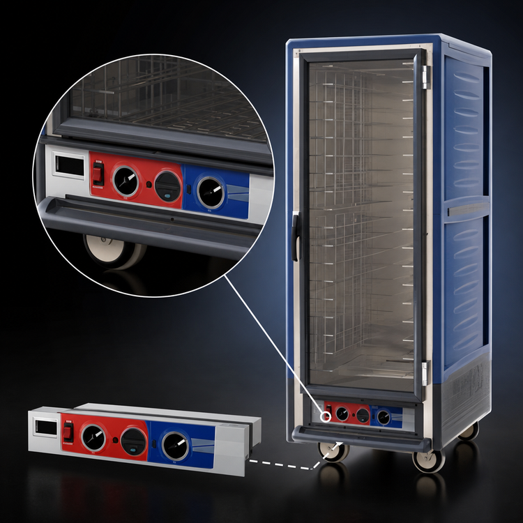 Product image #4 for Metro C5 3 Series Full-Height Moisture Heated Holding and Proofing Cabinet with Blue Insulation Armour and Clear Polycarbonate Door