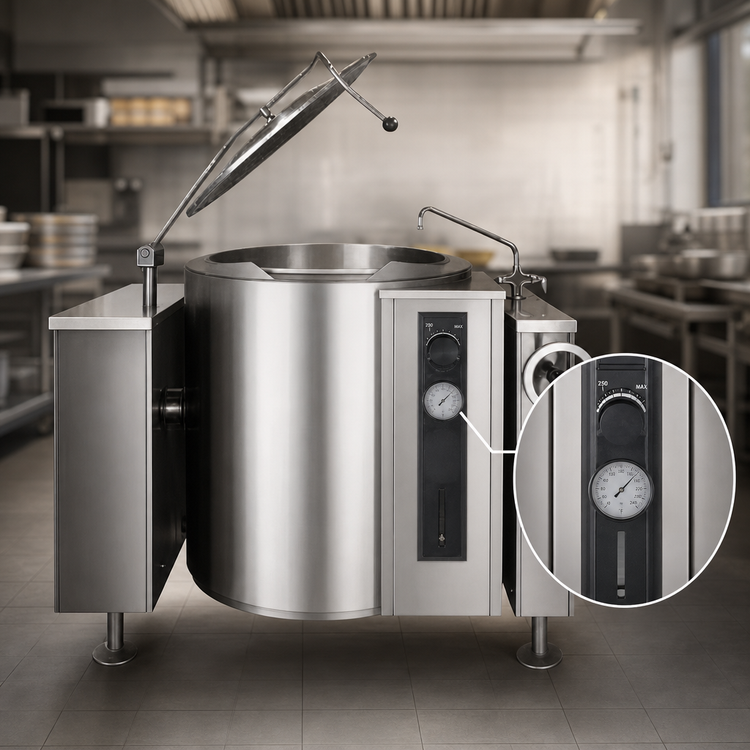 Product image #4 for Crown GLT-60 60 Gallon Gas Tilting Kettle with 2/3 Jacket