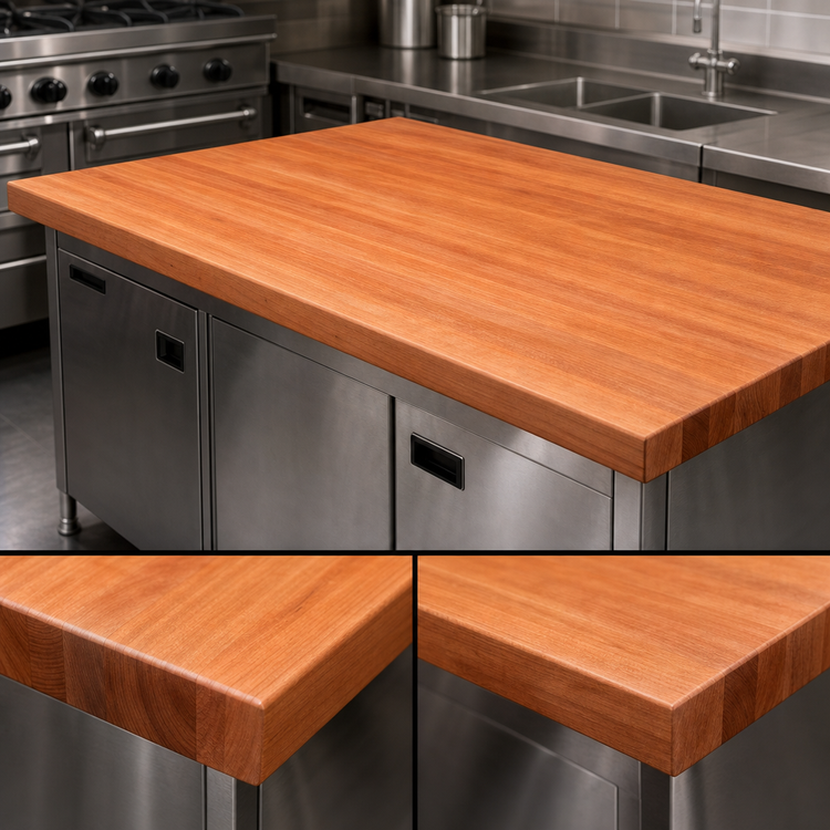 Product image #4 for Boos Block American Cherry Edge Grain Kitchen Countertop with Varnique Finish, 60 x 48 x 2-1/4 Inches