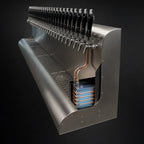Thumbnail image #4 for Perlick Corporation 4076DN2 2-Faucet Wall-Mount Draft Beer Dispensing Tower, Glycol-Cooled, Stainless Steel