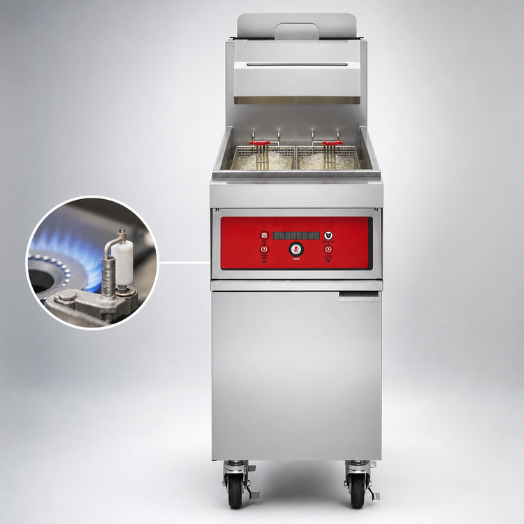 Product image #5 for Vulcan PowerFry3 21-Inch Free-Standing Gas Fryer with KleenScreen PLUS Filtration and Solid State Analog Control, 65-70 lb Capacity