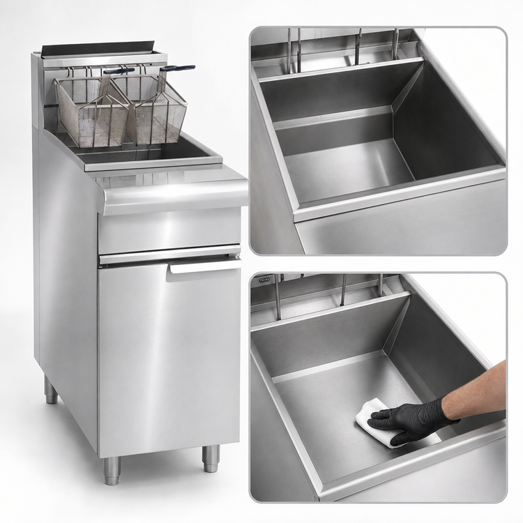 Product image #4 for Imperial Restaurant Series Range Match Gas Floor Fryer, 50 lb Open Pot