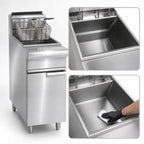 Thumbnail image #4 for Imperial (Middleby) IRF-50-OP Restaurant Range Match Gas Floor Fryer, 50 lb Open Pot, Thermostatic, Stainless Steel, 120,000 BTU