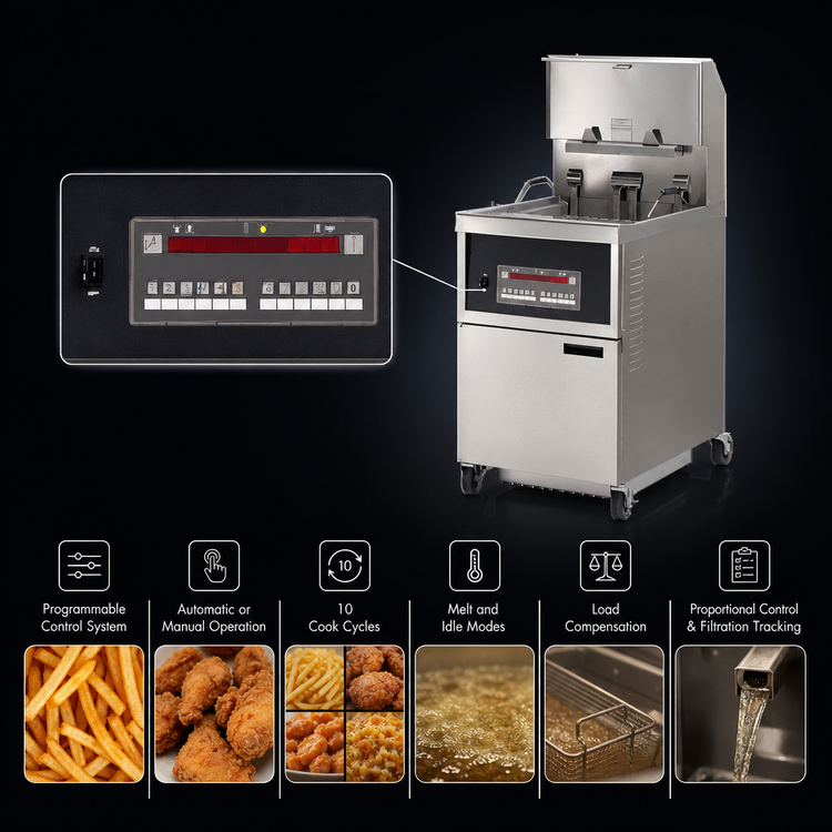 Product image #4 for Henny Penny OEA341.0 1-Well Electric Auto-Lift Open Fryer, 80-Lb Oil Capacity