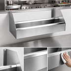 Thumbnail image #4 for Glastender, Inc. CHOICE C-DR-69 69-Inch Double Stainless Steel Speed Rail, 10-Inch Deep, Keyhole Mounting
