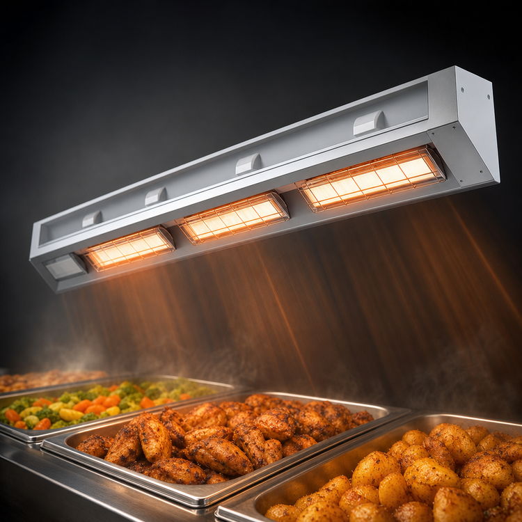 Product image #4 for Hatco Ultra-Glo 42 Inch Lighted Infrared Strip Heat Lamp Food Warmer