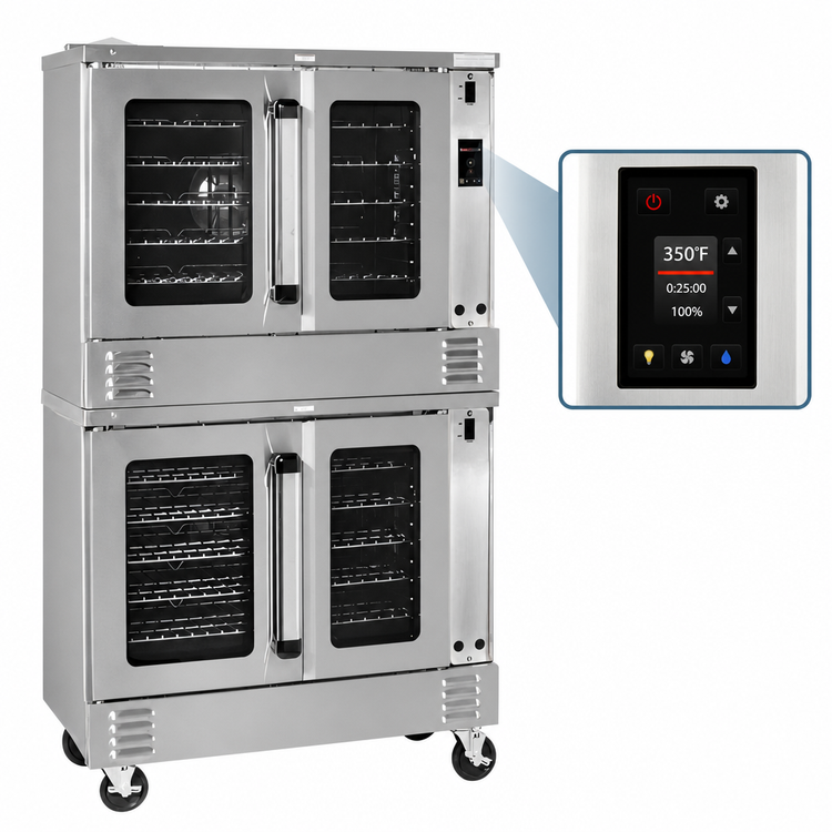 Product image #4 for Southbend Platinum Double-Deck Electric Convection Oven, Standard Depth, Touch Screen Controls, Ventless