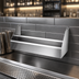 Thumbnail image #4 for Double Stainless Steel Speed Rail, 25 Inch Wide x 10 Inch Deep, Keyhole Mount