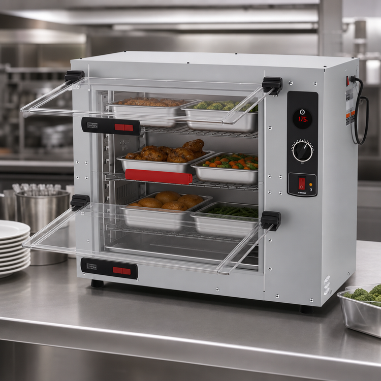 Product image #5 for Metro HotBlox Xpress S6 Countertop Quick-Pick Holding Cabinet with Clear Flip Doors