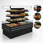Thumbnail image #4 for Turbo Air TIOM-36CSCB-N Self-Serve Refrigerated Island Merchandiser, 41.9 Cu. Ft., 3-Tier, Black, Self-Contained