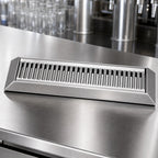 Thumbnail image #4 for Micro Matic USA DP-420LD Surface-Mount Stainless Steel Drip Tray Trough with Beveled Edge, Louvered Screen and 1/2-Inch Drain, 16 x 6-1/2 Inches