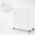 Thumbnail image #4 for Metro 72 x 24 x 62 Inch White Uncoated Knitted Polyester Queen Mary & Banquet Cart Cover