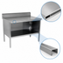 Thumbnail image #4 for John Boos Cabinet Base Open-Front Stainless Steel Work Table with 5-Inch Backsplash, 48 x 30 Inches