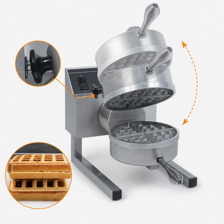Product image #4 for Nemco Single Countertop Belgian Waffle Baker with Digital Programmable Controls
