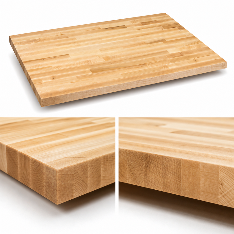 Product image #4 for John Boos Boos Block 36 Inch x 36 Inch Northern Hard Rock Maple Kitchen Countertop, Blended Edge Grain, Oil Finish