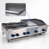 Thumbnail image #4 for Comstock-Castle 48-Inch Countertop Gas Char-Broiler/Griddle Combination with 24-Inch Griddle and 24-Inch Radiant Broiler
