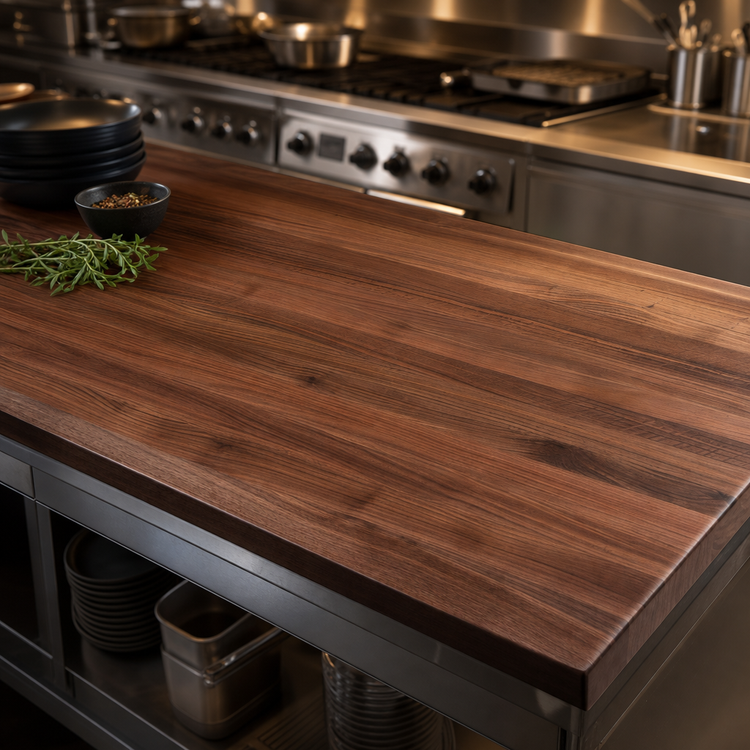 Product image #4 for Boos Block American Black Walnut Edge Grain Kitchen Countertop with Varnique Finish