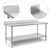 Thumbnail image #4 for Eagle Spec-Master 108 Inch x 36 Inch Stainless Steel Work Table with 4-1/2 Inch Backsplash and Undershelf
