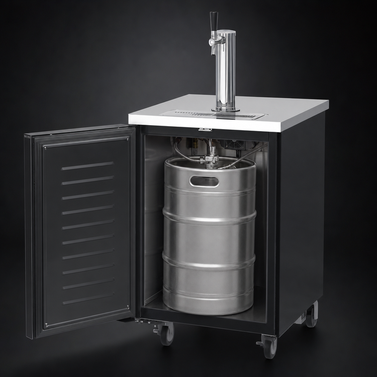 Product image #4 for Beverage-Air 24-Inch Draft Beer Cooler with Single Faucet Column, 1 Keg Capacity, Black Exterior