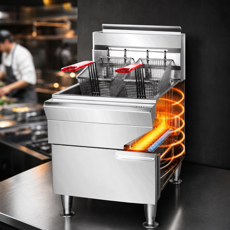 Product image #4 for American Range AR-GCF-15 Countertop Gas Fryer, 15-Lb Oil Capacity, 2 Baskets