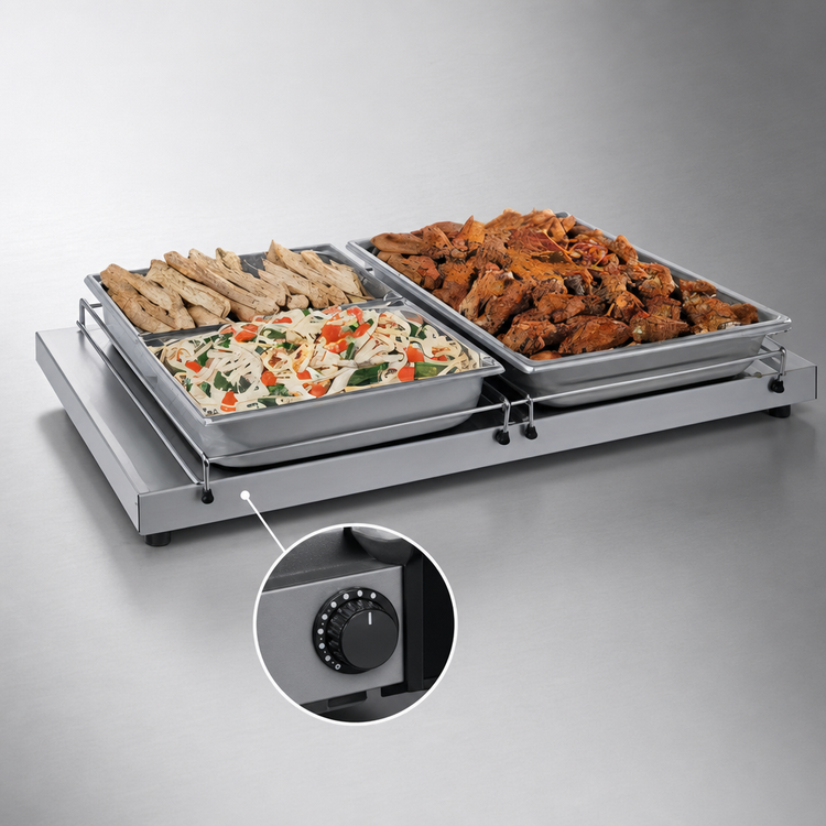 Product image #4 for Hatco Glo-Ray 18-Inch Freestanding Heated Shelf, 7-3/4-Inch Deep, Stainless Steel Top