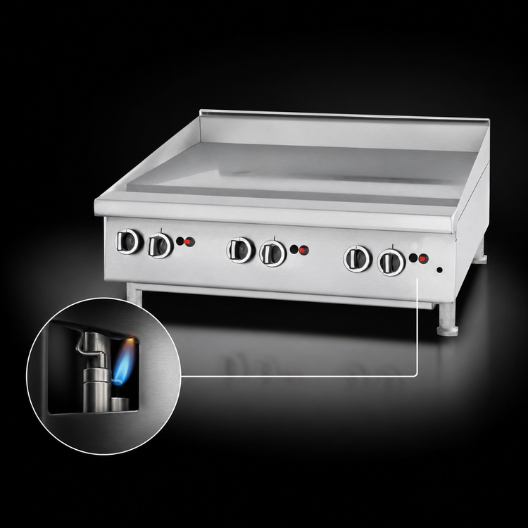 Product image #4 for Garland U.S. Range Heavy-Duty Countertop Gas Griddle, 70-7/8 Inch, Manual Hi-Lo Controls, 162,000 BTU