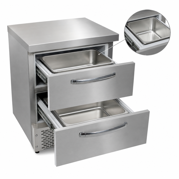 Product image #4 for Continental Refrigerator 27-Inch One-Section Worktop Freezer with 2 Drawers, Front Breather