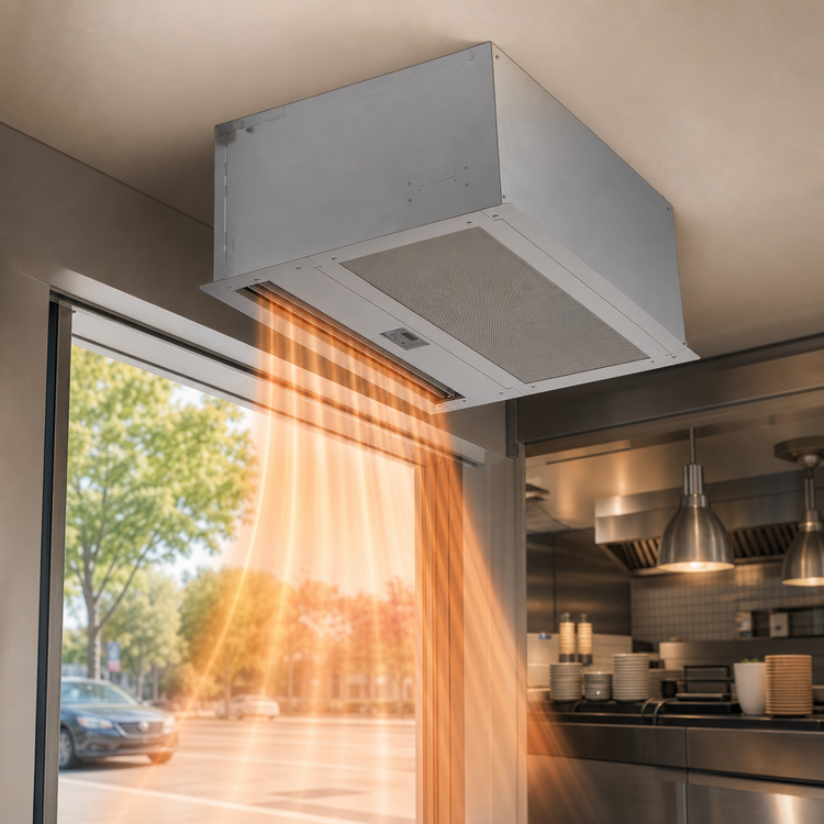 Product image #4 for Berner Architectural Recessed 16 42-Inch Electric Heated Air Curtain, 1 HP, 3-Phase, 14 kW