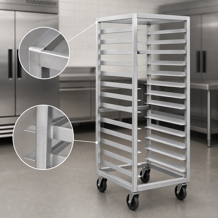 Product image #4 for Panco Roll-In Refrigerator Rack for 18 Inch x 26 Inch Trays, Front Loading, 5 Inch Centers