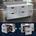 Thumbnail image #4 for Beverage-Air 67-Inch Two-Section Worktop Refrigerator with 4 Drawers