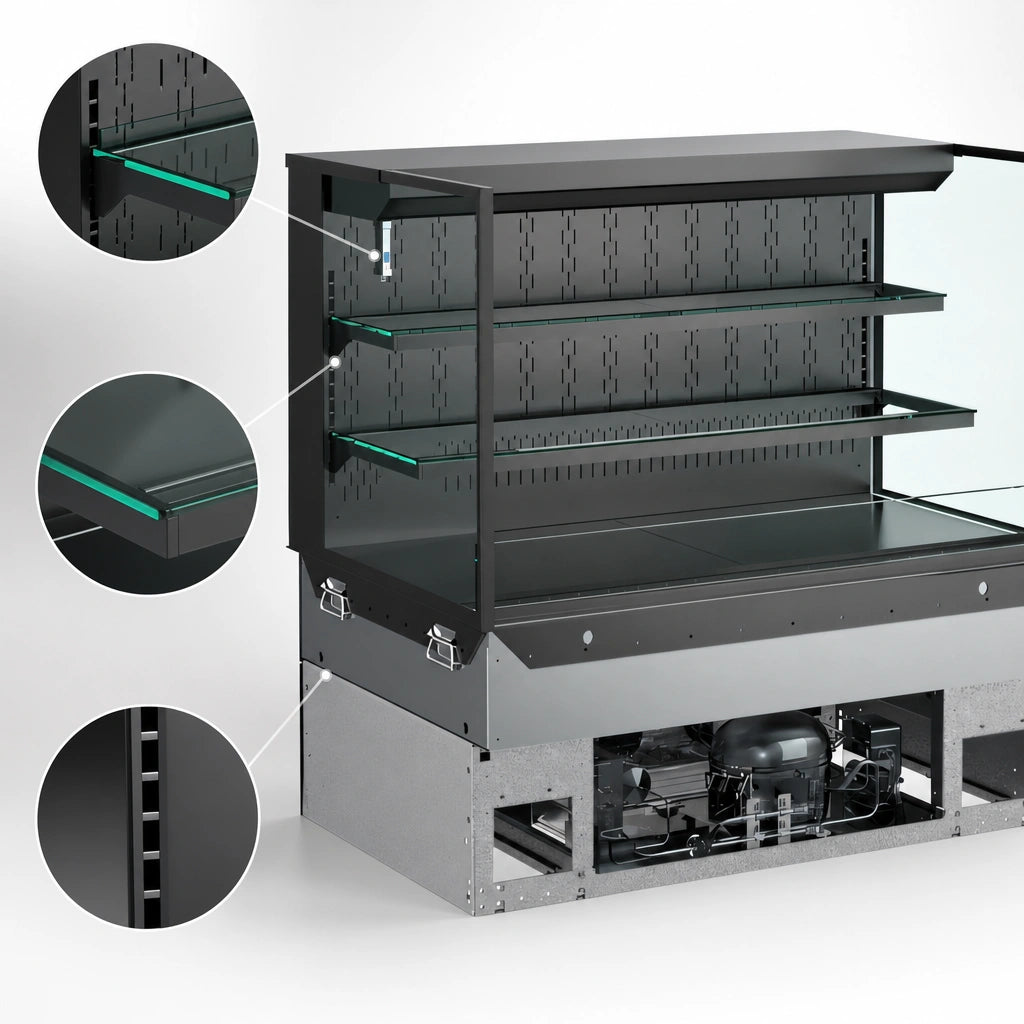 Adjustable Clear Glass Shelving
