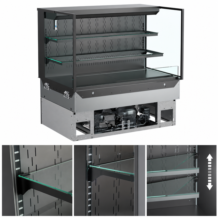 Product image #4 for Structural Concepts Reveal® Self-Service Refrigerated Slide-In Counter Deli Case, 35-3/4 Inch Wide, Self-Contained