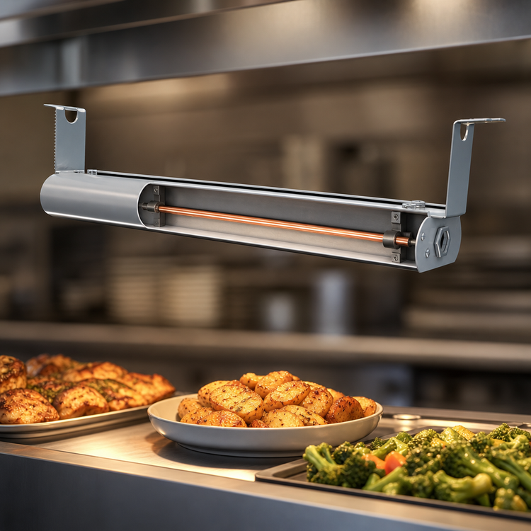 Product image #4 for Vollrath 18" Low Profile Unlighted Strip Heat Lamp with Remote Infinite Switch