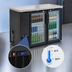 Thumbnail image #4 for BlendPort® Two-Section Reach-In Refrigerated Back Bar Cooler, 60-3/4 Inch, Self-Contained Side-Mount, Glass Doors