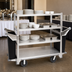 Thumbnail image #4 for Cres Cor Quiet Queen Mary 4-Shelf Aluminum Banquet Cart