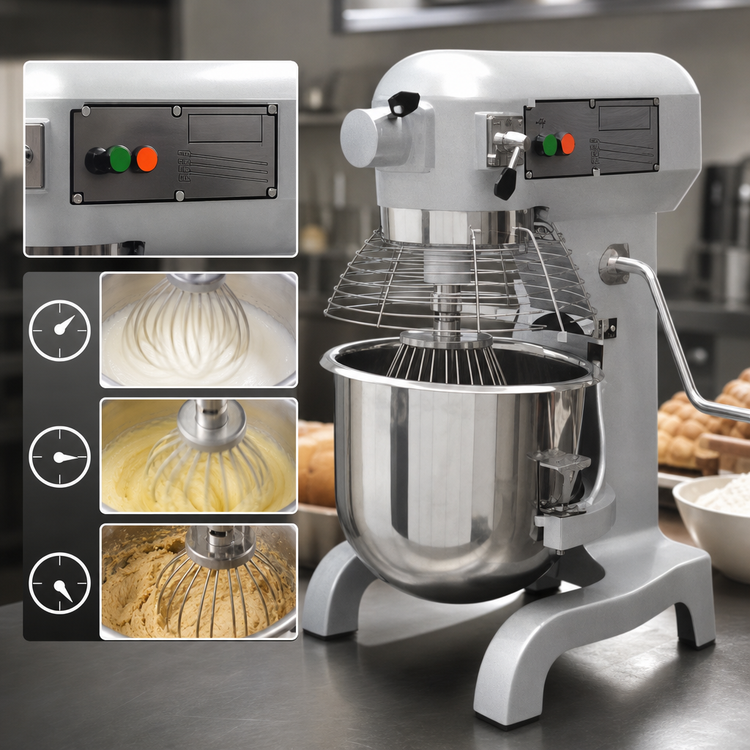 Product image #4 for Omcan 20-Quart Countertop Planetary Mixer, 3-Speed, 1.5 HP, 110V