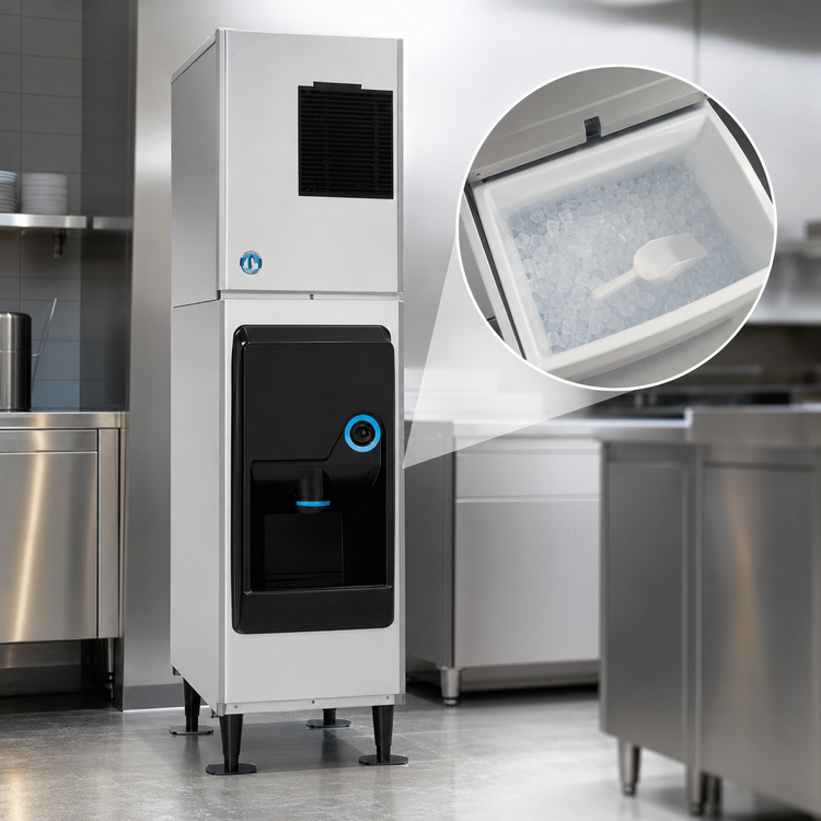 Product image #4 for Hoshizaki DB-130H Sanitary Cube Ice Dispenser, 22-Inch Floor Model, 130-lb Built-In Storage Capacity