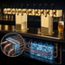 Thumbnail image #4 for Perlick 4006-24BTF Bridge Tee 24-Faucet Glycol-Cooled Draft Beer Tower with Tarnish-Free Brass Finish